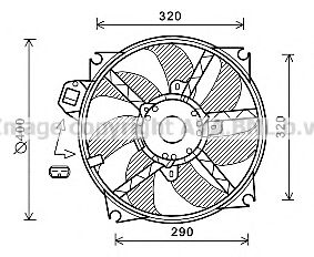 Вентилятор, охлаждение двигателя - AVA RT7563