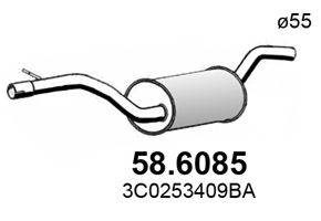 Средний глушитель выхлопных газов - Asso 58.6085