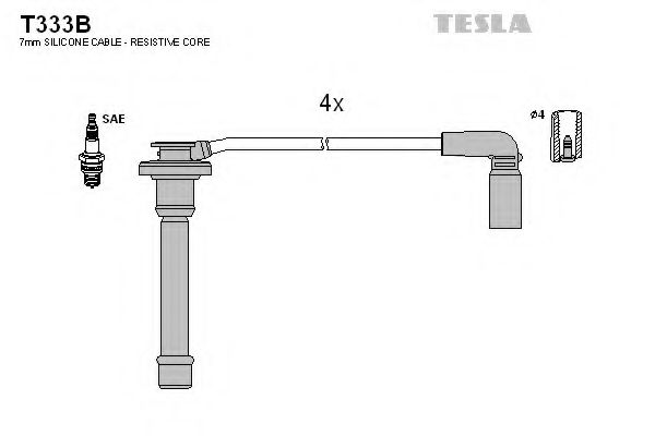 Комплект проводов зажигания - Tesla T333B