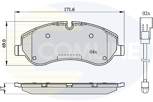 Колодки тормозные дисковые | перед | - Comline CBP22142