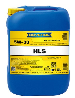 Моторное масло HLS SAE 5w-30 ( 10л) new - RAVENOL 111111901001999