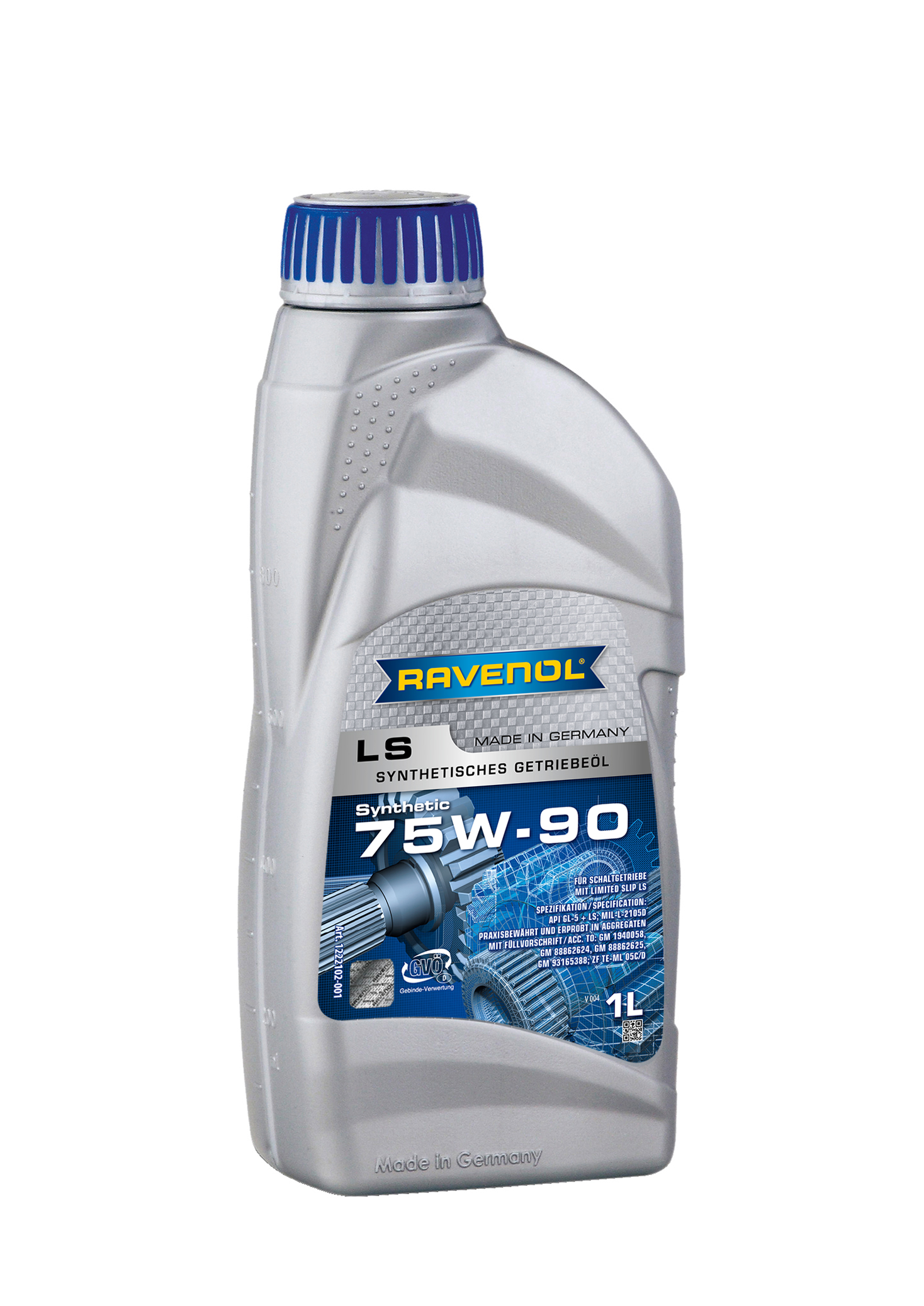 Масло трансмиссионное полусинтетическое LS 75w-90 1л - RAVENOL 1222102-001-01-999