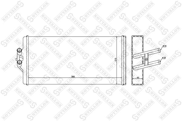 Радиатор печки  MB mk/sk - Stellox 10-35232-SX