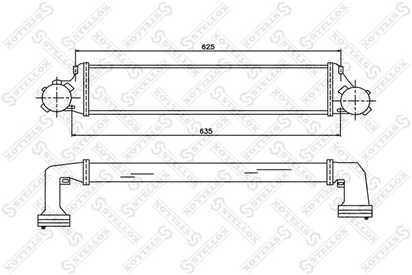 Интеркулер BMW X3 E83 2.0/3.0d 04> - Stellox 10-40115-SX