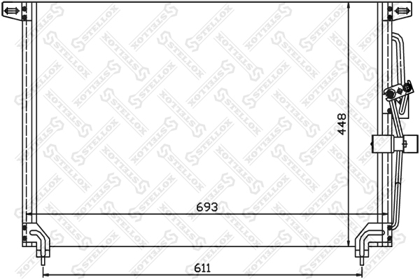 Конденсатор, кондиционер - Stellox 10-45048-SX