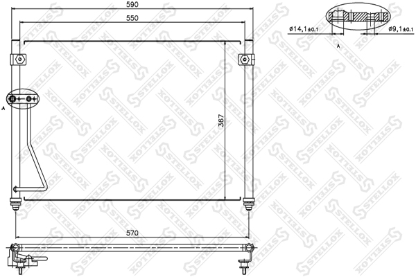 Конденсатор, кондиционер - Stellox 10-45063-SX