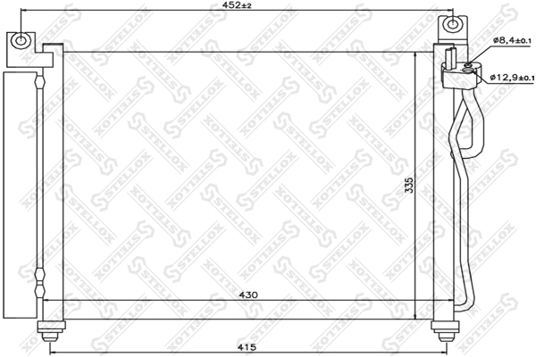 Радиатор конд. Kia Picanto all 04> - Stellox 10-45114-SX