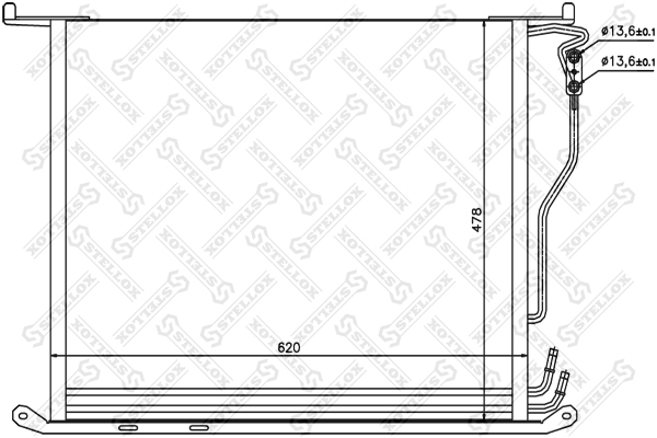 Радиатор конд. MB w220 2.8-5.0 98> - Stellox 10-45131-SX