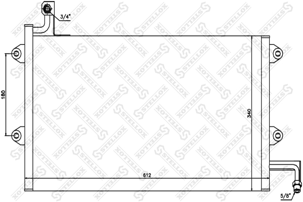 Радиатор конд. VW Golf/Vento all 94-98 - Stellox 10-45161-SX