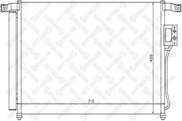 Радиатор конд Hyundai Santa Fe 06> - Stellox 10-45203-SX