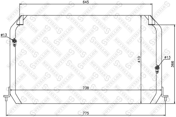 Радиатор кондиционера Toyota Camry 2.2 - Stellox 10-45287-SX