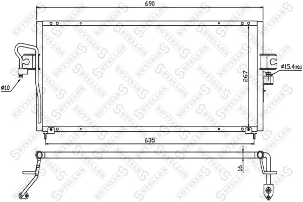 Радиатор кондиционера Nissan Almera - Stellox 10-45323-SX