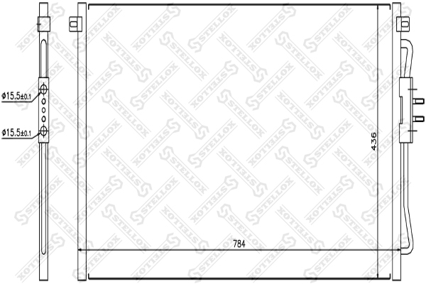 Конденсатор, кондиционер - Stellox 10-45375-SX