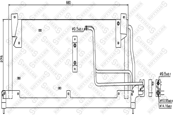Радиатор кондиционера  Opel Corsa - Stellox 10-45487-SX