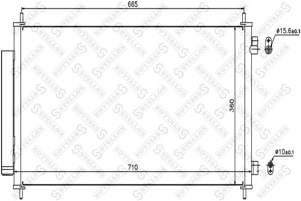 Конденсатор, кондиционер - Stellox 10-45646-SX