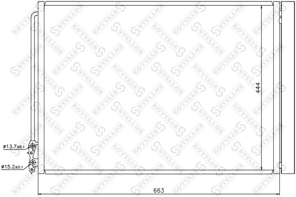 Радиатор конд. BMW f01/f02/f07/f10 09> - Stellox 10-45647-SX