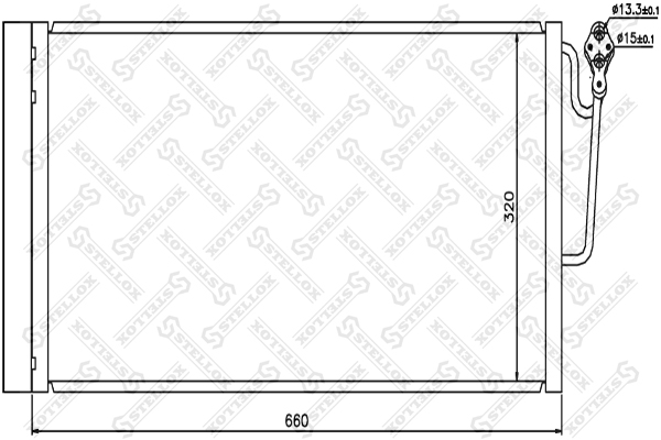 Радиатор кондиционера mini Cooper - Stellox 10-45649-SX