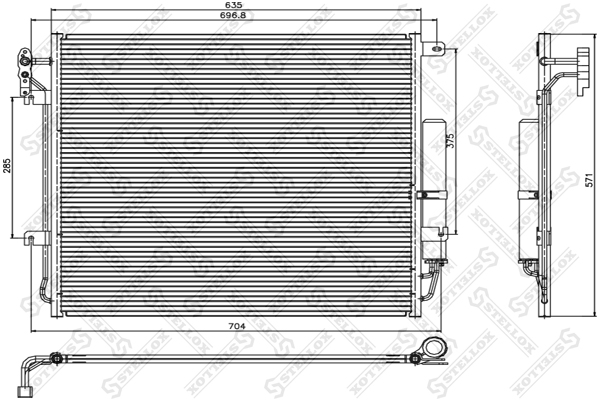 Радиатор конд. Land Rover Discovery 04> - Stellox 10-45660-SX