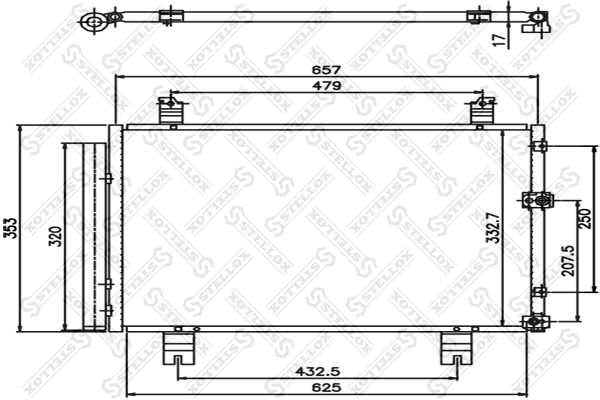 Радиатор кондиционера Lexus is250 2.5i - Stellox 10-45681-SX