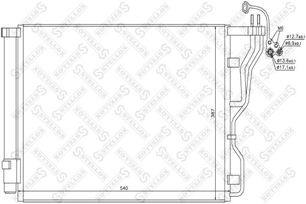 Радиатор кондиционера  Hyundai i40 11> - Stellox 10-45725-SX