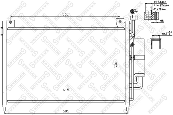 Радиатор кондиционера Mazda 2 1.3i-1.5 - Stellox 10-45730-SX