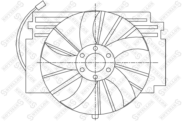 Вентилятор радиатора - Stellox 29-99365-SX