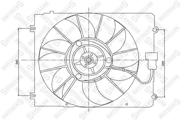 Вентилятор, охлаждение двигателя - Stellox 29-99445-SX