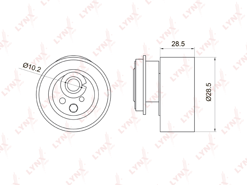 Ролик натяжной ремня ГРМ - LYNXauto PB-1045