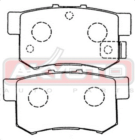 Комплект тормозных колодок, дисковый тормоз | зад | - Asva AKD-1119
