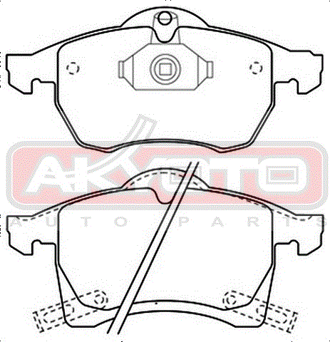 Комплект тормозных колодок, дисковый тормоз | перед | - Asva AKD-1275