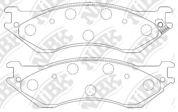 Колодки тормозные дисковые | перед | - NIBK PN0079