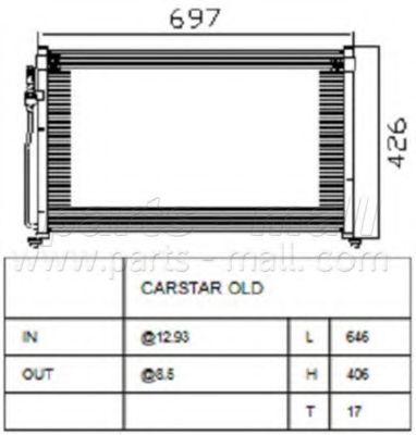 Конденсатор, кондиционер - PARTS-MALL PXNCB-014