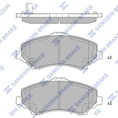 Колодки тормозные передние - Sangsin SP2185