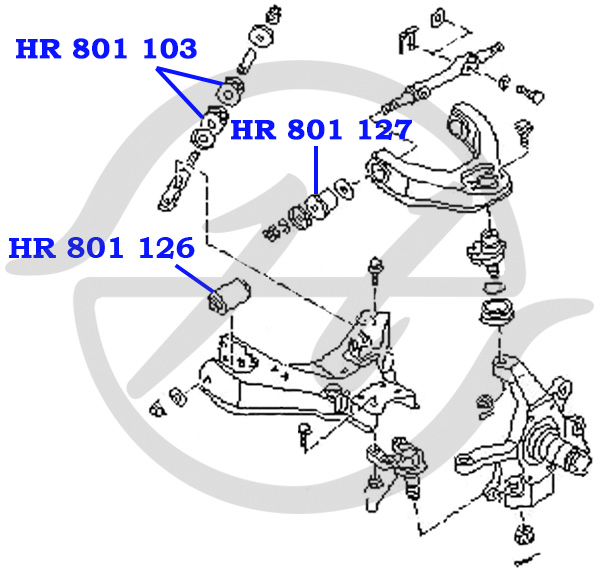 Сайлентблок рычага подвески - Hanse hr801103