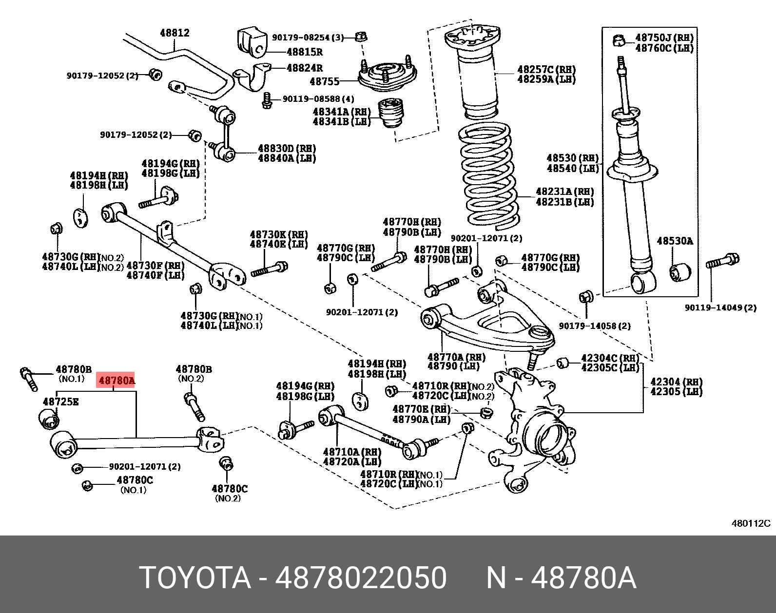 Рычаг подвески - Toyota 48780-22050