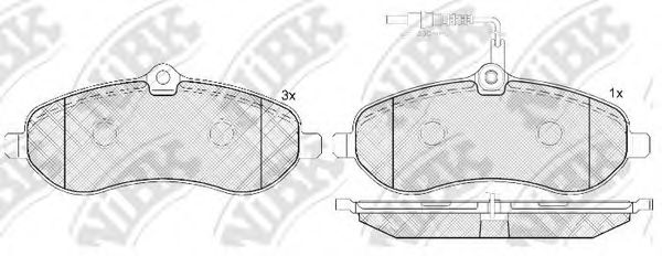 Колодки тормозные дисковые | перед | - NIBK PN0531W