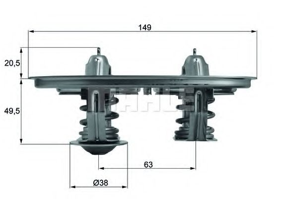 Вставка термостата HCV - Mahle TX 105