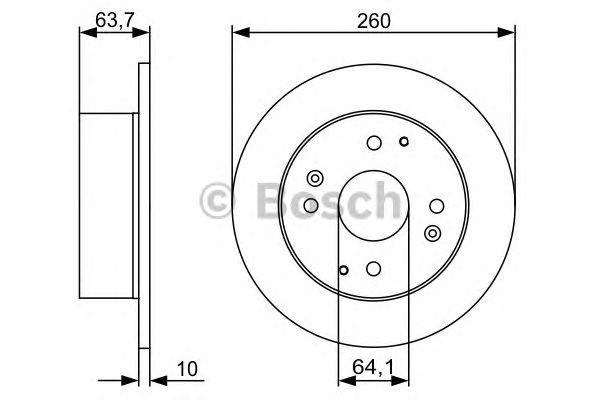 Диск тормозной - Bosch 986479504