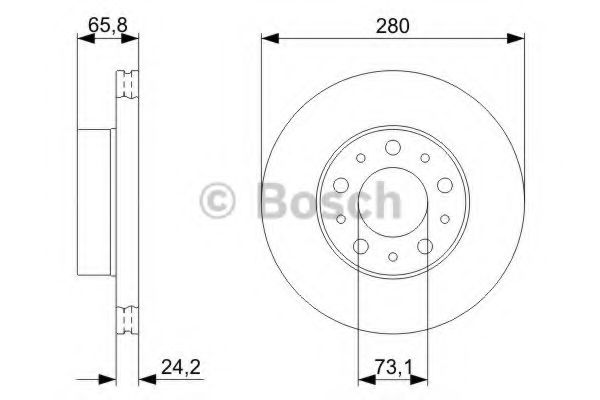 Диск тормозной | перед | - Bosch 0 986 479 B96