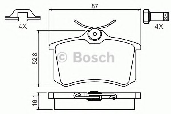 Колодки тормозные дисковые | зад | - Bosch 0986494621