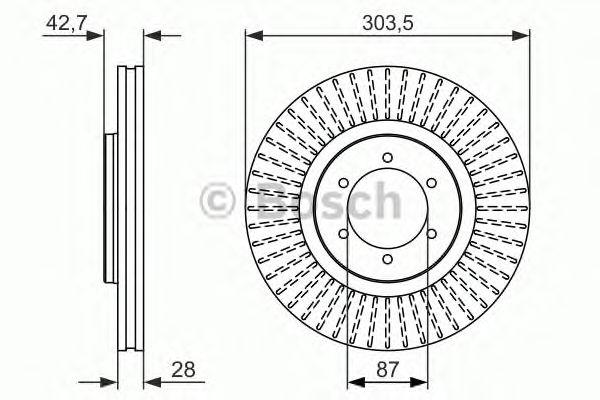 Диск тормозной - Bosch 986479694