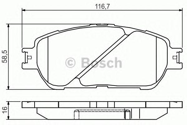 Комплект тормозных колодок, дисковый тормоз Bosch 986495160