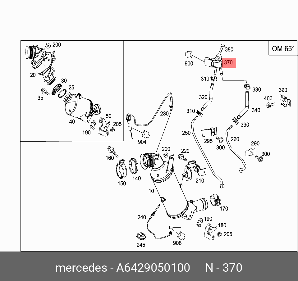 Датчик давления во впускном газопроводе - Mercedes A6429050100