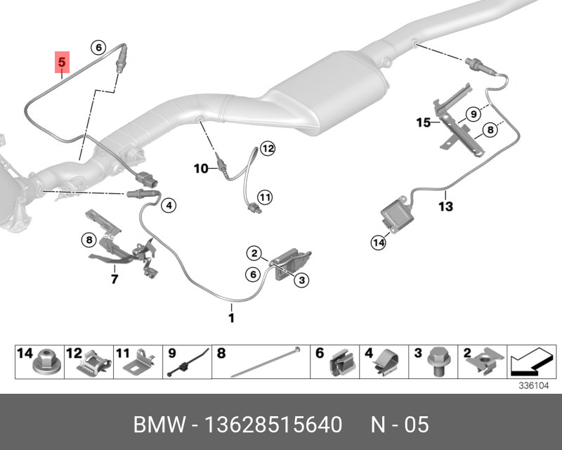 Лямбда-зонд - BMW 13628515640