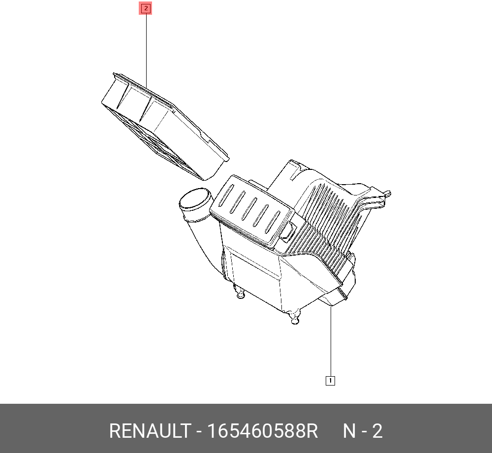 Фильтр воздушный - Renault 165460588R