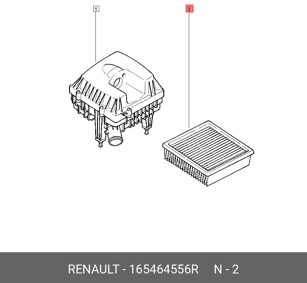 Фильтр воздушный - Renault 165464556R