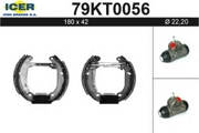 Комплект тормозных колодок - Icer 79KT0056