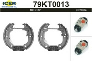 Комплект тормозных колодок - Icer 79KT0013