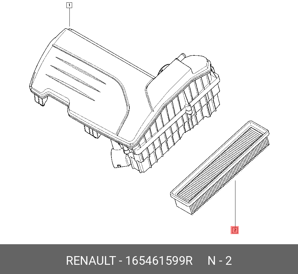 Фильтр воздушный - Renault 165461599R