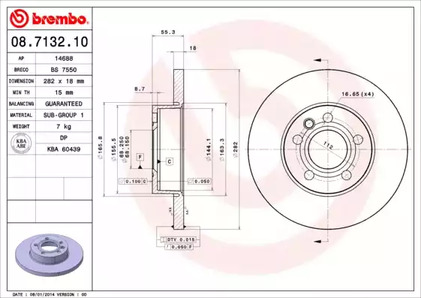 Диск тормозной Standard | перед |